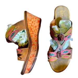 L’Artiste Open Toe Wedge Sandals